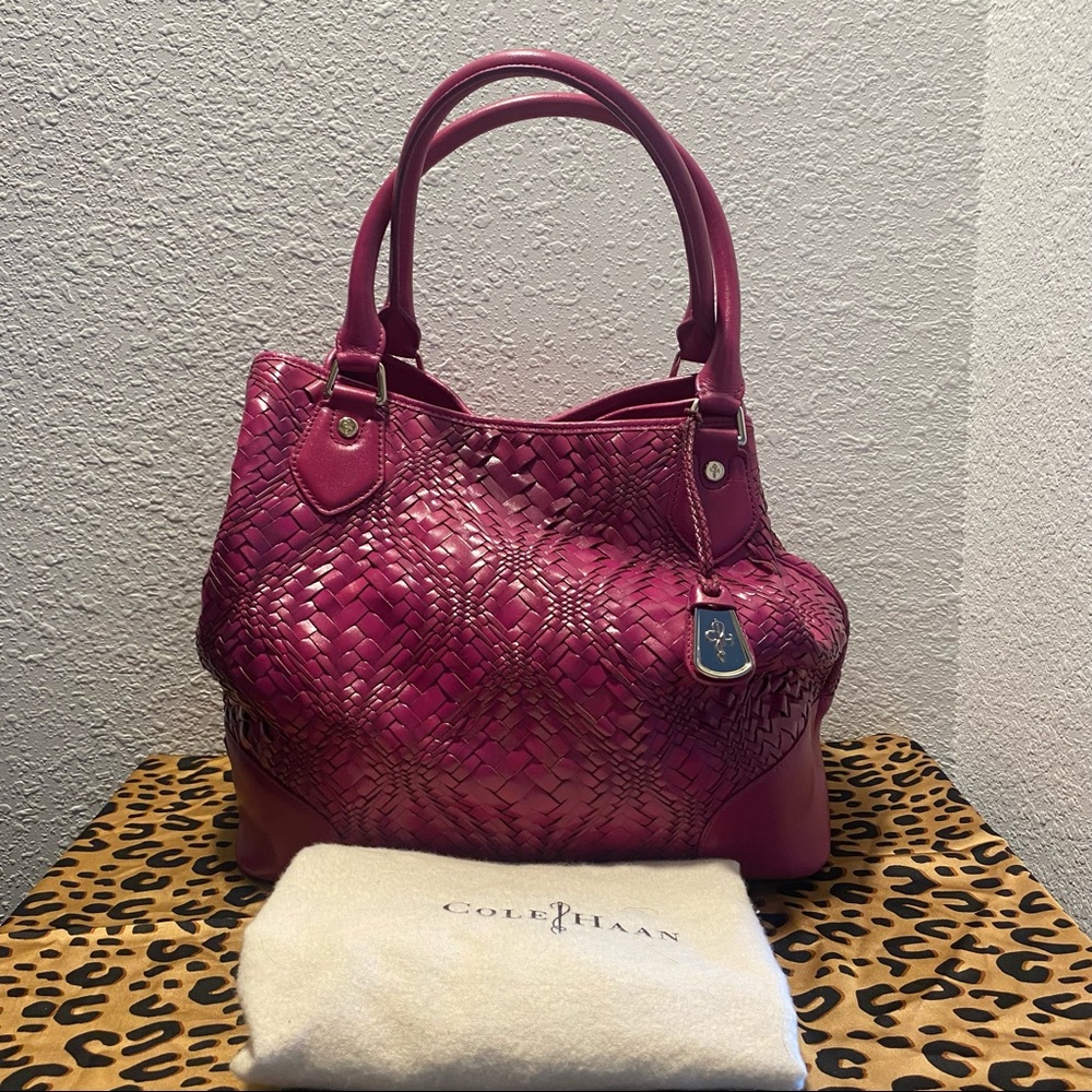 Cole Haan Woven Leather Shoulder Bag